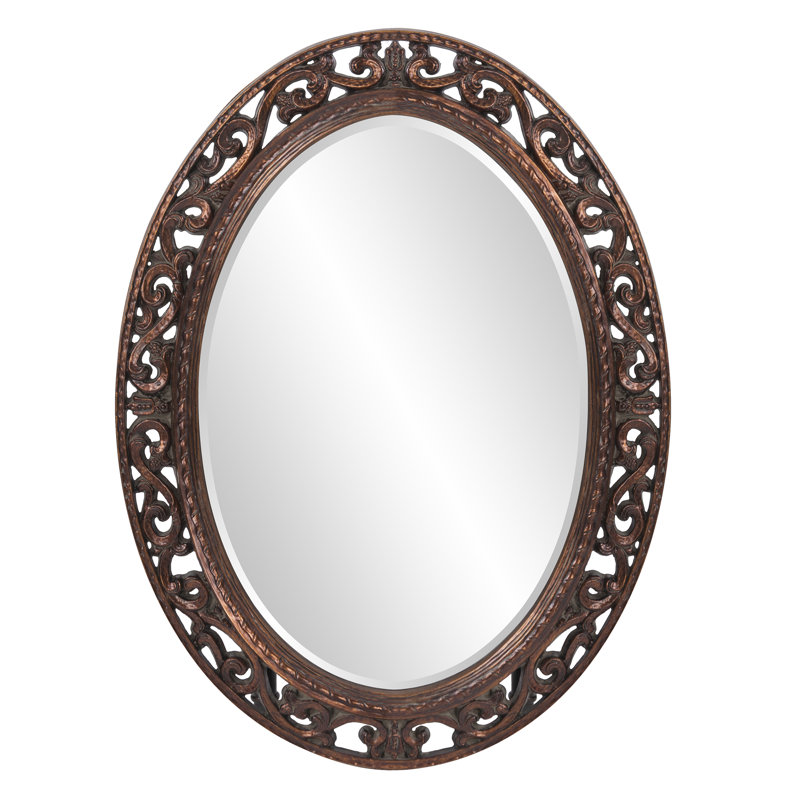 Astoria Grand Oval Antique Bronze Wall Mirror & Reviews Wayfair